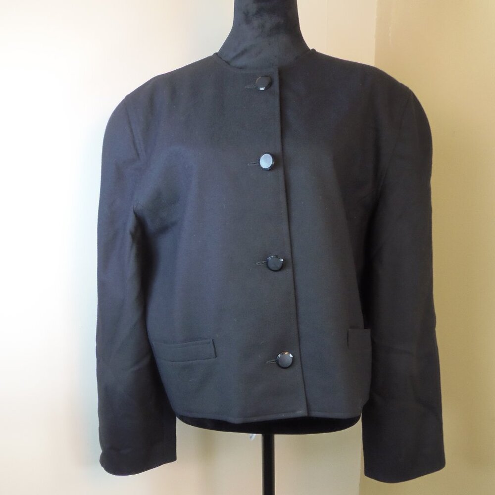 Vintage‎ Y2K 90s Women's Wool Jacket SZ 16 by Rafaella Black Tailored